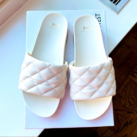 Marc Fisher Shoes - Marc Fisher quilted leather slides